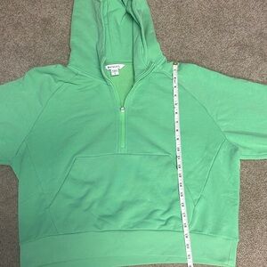 Athletha Green Half-Zip Hoodie